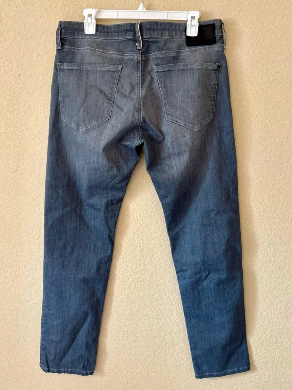 Mavi White Edge Men's Jake Slim Straight Jeans in Washed Grey 34/34 Whiskering - Picture 7 of 11